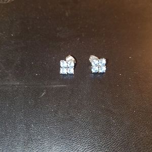 Dainty eye popping blue crystal studs
